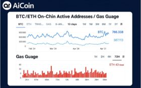 AICoin链上数据分析模块界面示意图,适合链上数据新手使用