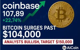 ALT:Coinbase股价5月暴涨24%走势图