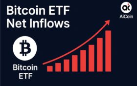 比特币ETF净流入数据图，展示机构资金进入加密市场的趋势
